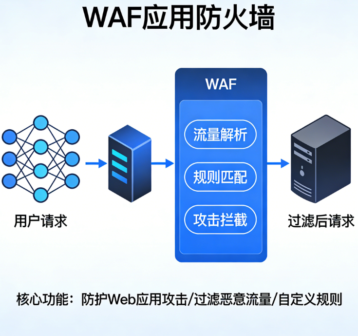 WAF 防护示意图